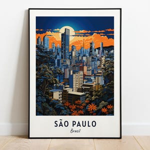 São Paulo, Brazil Travel Print Wall Art, São Paulo - Brazil City Print, São Paulo, Brazil Travel Gift, São Paulo, Brazil Poster