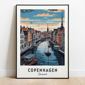 Kopenhagen Travel Print, Wandkunst, Kopenhagen - Dänemark Stadt Druck, Kopenhagen Reisegeschenk, Kopenhagen City Poster, Digital Download