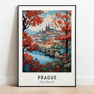 Prague Travel Print Wall Art, Prague - Czech Republic City Print, Prague Travel Gift, Prague City Poster, Digital Download, Travel Gift