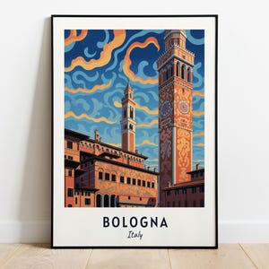 Bologneser Reise-Druck, Bilder, Bilder, Bilder, Bilder, Bilder, Poster, Drucke, Bilderrahmen, Geschenk zum sofortigen Download