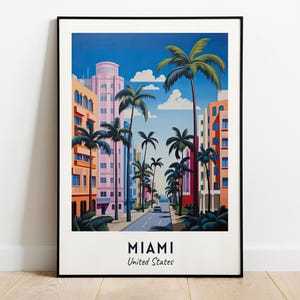 Miami, United States Travel Print Wall Art, Miami - United States City Print, Miami, United States Travel Gift, Miami, United States Poster