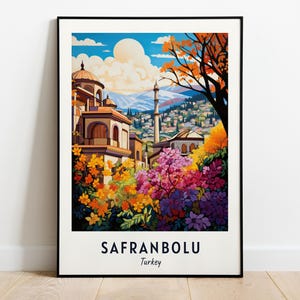 Safranbolu Travel Print Wall Art, Safranbolu - Impresión de la ciudad de Turquía, Regalo de viaje de Safranbolu, Cartel de la ciudad de Safranbolu, Descarga digital, Arte de pared