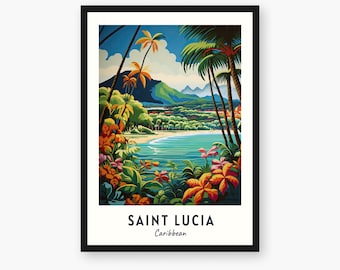 Saint Lucia Map Black and White Detailed Solid (Download Now) - Etsy
