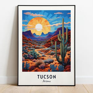 Tucson Travel Print Wall Art, Tucson - Arizona City Print, Tucson Travel Gift, Tucson City Poster, Digital Download, Travel Gift, Wall Art