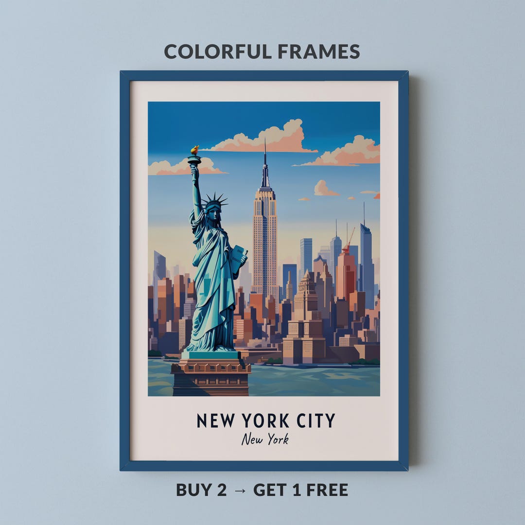 New York City Travel Poster New York Print Wall Art City Print ...