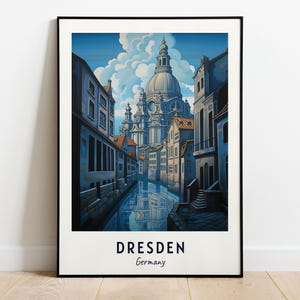 Art mural imprimé voyage Dresde, Dresde - impression ville Allemagne, cadeau voyage Dresde, affiche ville Dresde, téléchargement numérique, cadeau voyage
