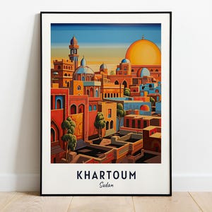 Khartoum Travel Print Wall Art, Khartoum - Sudan City Print, Khartoum Travel Gift, Khartoum City Poster, Digital Download, Travel Gift