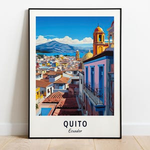 Quito Travel Print Wall Art, Quito - Ecuador City Print, Quito Travel Gift, Quito City Poster, Digital Download, Travel Gift, Wedding Gift