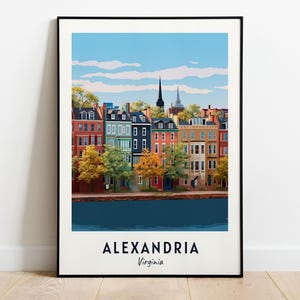 Impresión de arte mural de viaje de Alejandría, impresión de la ciudad de Alejandría - Virginia, regalo de viaje de Alejandría, póster de la ciudad de Alejandría, descarga digital