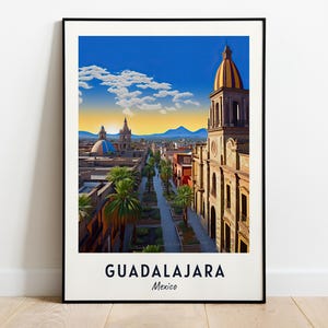 Guadalajara Travel Print Wall Art, Guadalajara - Mexico City Print, Guadalajara Travel Gift, Guadalajara City Poster, Digital Download