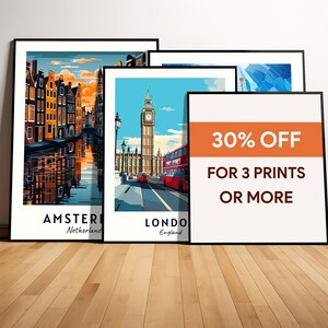 Paris Travel Poster France Print Wall Art City Print Cityscape Artwork Travel Wall Decor Digital Download Travel Gift