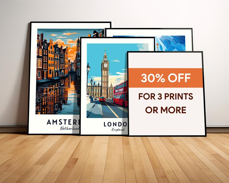 Paris Travel Poster France Print Wall Art City Print Cityscape Artwork Travel Wall Decor Digital Download Travel Gift