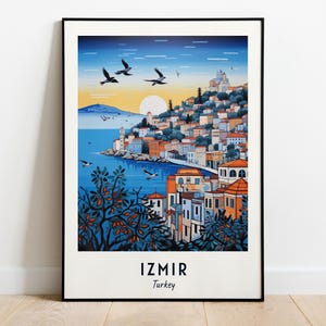 Izmir Travel Print Wall Art, Izmir - Turkey City Print, Izmir Travel Gift, Izmir City Poster, Digital Download, Travel Gift, Wedding Gift