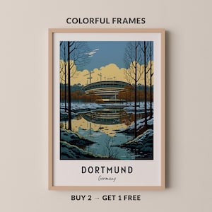 Dortmund Travel Poster Germany Print Wall Art City Print Cityscape Artwork Travel Wall Decor Digital Download Travel Gift