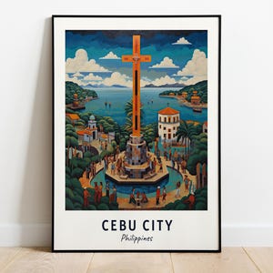 Magellan's Cross Travel Print Wall Art, Cebu City - Philippines City Print, Magellan's Cross Travel Gift, Digital Download