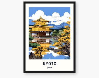 Kyoto Travel Print, Kyoto - Japan Travel Gift, Printable City Poster, Digital Download, Wedding Gift, Birthday Present