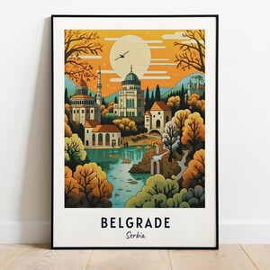 Belgrade Travel Print Wall Art, Belgrade - Serbia City Print, Belgrade Travel Gift, Belgrade City Poster, Digital Download, Travel Gift