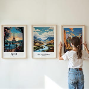 Scottish Highlands Travel Poster Scottish Highlands Scotland Wall Art Scotland Print Cityscape Artwork Travel Wall Decor Digital Download image 3
