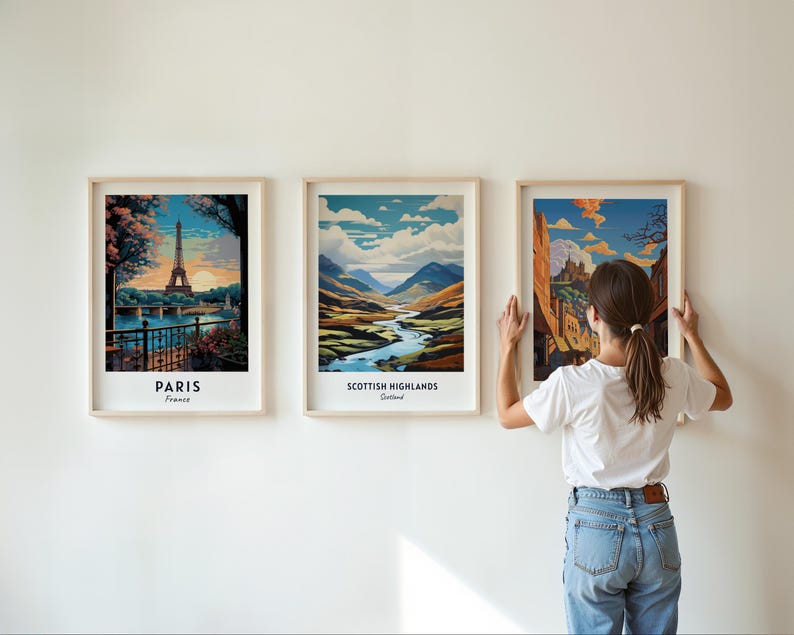 Scottish Highlands Travel Poster Scottish Highlands Scotland Wall Art Scotland Print Cityscape Artwork Travel Wall Decor Digital Download image 3