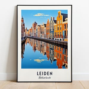Leiden Travel Print Wall Art, Leiden - Netherlands City Print, Leiden Travel Gift, Leiden City Poster, Digital Download, Travel Gift