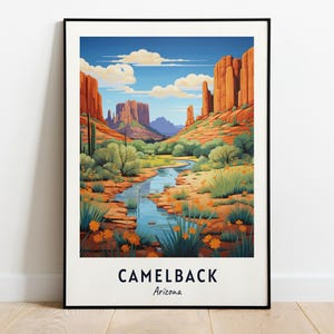 Camelback Travel Print Wall Art, Camelback - Arizona City Print, Camelback Travel Gift, Camelback City Poster, Digital Download, Travel Gift