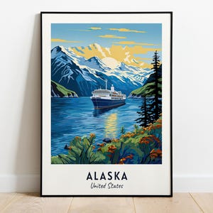 Alaska Travel Print Wall Art, Alaska - United States City Print, Alaska Travel Gift, Alaska City Poster, Digital Download, Travel Gift