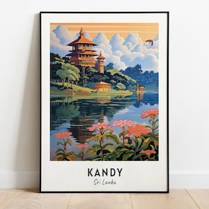 Temple Of The Tooth Relic Travel Print Wall Art, Kandy - Sri Lanka City Print, Temple Of The Tooth Relic Travel Gift, Digital Download