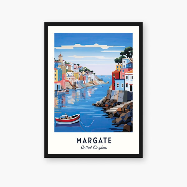 Margate Travel Print, Margate - United Kingdom Travel Gift, Printable City Poster, Digital Download, Wedding Gift, Birthday Present