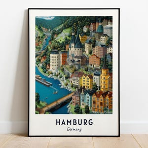 Hamburg Travel Print Wall Art, Hamburg - Germany City Print, Hamburg Travel Gift, Hamburg City Poster, Digital Download, Travel Gift