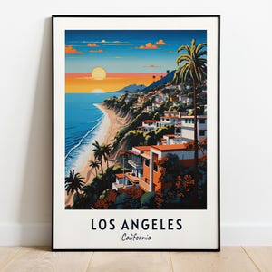 Los Angeles Reise Druck Wandkunst, Los Angeles - Kalifornien Stadt Druck, Los Angeles Reise Geschenk, Los Angeles City Poster, digitaler Download