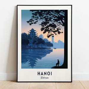 Hoan Kiem Lake Travel Print Wall Art, Hanoi - Vietnam City Print, Hoan Kiem Lake Travel Gift, Hoan Kiem Lake Poster, Digital Download
