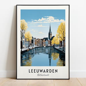 Leeuwarden, Netherlands Travel Print Wall Art, Leeuwarden - Netherlands City Print, Leeuwarden, Netherlands Travel Gift, Leeuwarden