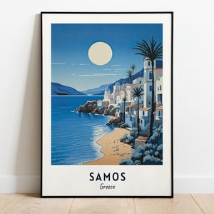 Samos, Greece Travel Print Wall Art, Samos - Greece City Print, Samos, Greece Travel Gift, Samos, Greece Poster, Digital Download, Wall Art