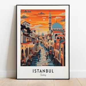 Istanbul Travel Print Wall Art, Istanbul - Turkey City Print, Istanbul Travel Gift, Istanbul City Poster, Digital Download, Travel Gift