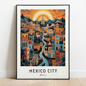 Mexico City Travel Print Wall Art, Mexico City - Mexico City Print, Mexico City Travel Gift, Mexico City City Poster, Digital Download