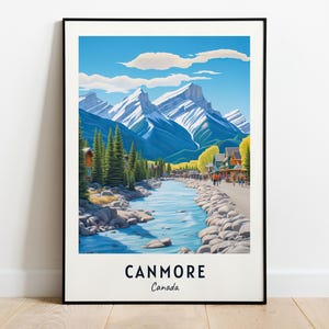 Canmore Travel Print Wall Art, Canmore - Canada City Print, Canmore Travel Gift, Canmore City Poster, Digital Download, Travel Gift
