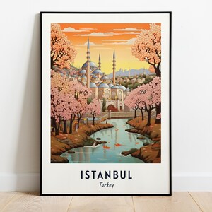 Istanbul Travel Print Wall Art, Istanbul - Turkey City Print, Istanbul Travel Gift, Istanbul City Poster, Digital Download, Travel Gift