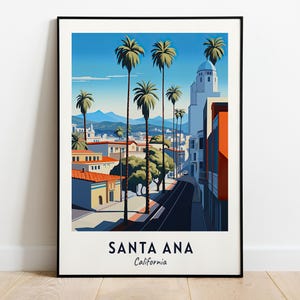 Santa Ana Travel Print Wall Art, Santa Ana - California City Print, Santa Ana Travel Gift, Santa Ana City Poster, Digital Download, Wall Art