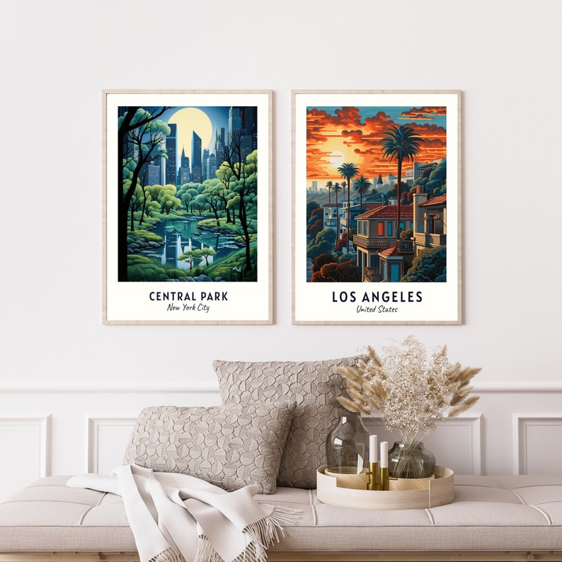 Central Park Travel Print Wall Art, Central Park New York City City