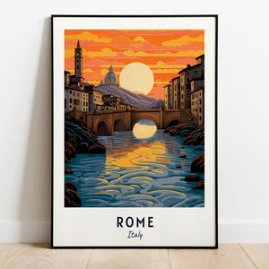 Rome Travel Print Wall Art, Rome - Italy City Print, Rome Travel Gift, Rome City Poster, Digital Download, Travel Gift, Rome Home Decor