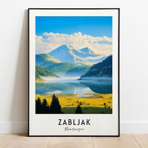 Zabljak Travel Print Wall Art, Zabljak - Montenegro City Print, Zabljak Travel Gift, Zabljak City Poster, Digital Download, Travel Gift