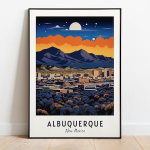 Albuquerque Travel Print Wall Art, Albuquerque - New Mexico City Print, Albuquerque Travel Gift, Albuquerque City Poster, Digital Download