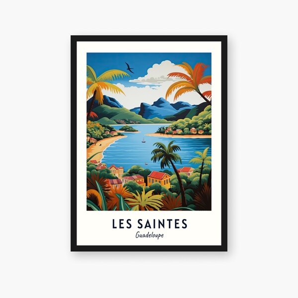 Les Saintes Travel Print, Les Saintes - Guadeloupe Travel Gift, Printable City Poster, Digital Download, Wedding Gift, Birthday Present