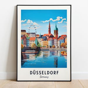 Düsseldorf Travel Print Wall Art, Düsseldorf - Germany City Print, Düsseldorf Travel Gift, Düsseldorf City Poster, Digital Download