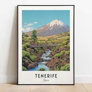 Teide Nationalpark Reise-Druck, Wandbild, Teide National Park Reisegeschenk, Teide Nationalpark Poster, Kanarische Inseln, Kanarische Inseln, Spanien