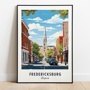 Fredericksburg Travel Print Wall Art, Fredericksburg - Virginia City Print, Fredericksburg Travel Gift, Fredericksburg City Poster, Wall Art