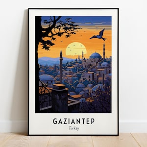 Gaziantep Travel Print Wall Art, Gaziantep - Turkey City Print, Gaziantep Travel Gift, Gaziantep City Poster, Digital Download, Travel Gift