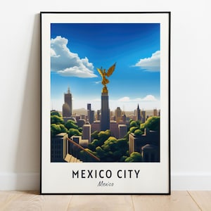 Mexico City Travel Print Wall Art, Mexico City - Mexico City Print, Mexico City Travel Gift, Mexico City City Poster, Digital Download