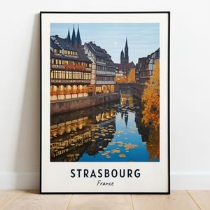 Strasbourg Travel Print Wall Art, Strasbourg - France City Print, Strasbourg Travel Gift, Strasbourg City Poster, Digital Download, Wall Art