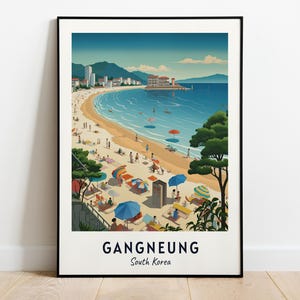 Gyeongpo Beach Travel Print Wall Art, Gangneung - South Korea City Print, Gyeongpo Beach Travel Gift, Gyeongpo Beach Poster, Travel Gift